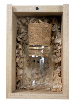 БУТЫЛКА-БУТЫЛКА USB 16 ГБ 3.0 + ДЕРЕВЯННАЯ КОРОБКА