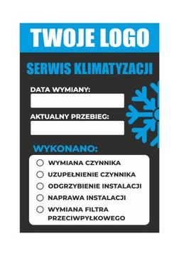 NAKLEJKI SERWISOWE KLIMATYZACJA - 80 SZT