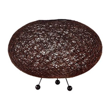 LAMPA STOŁOWA PLECIONA LAMPKA NOCNA BOHO Wenge