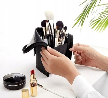 Дорожная косметичка CASE, кисти для макияжа, мелки, органайзер, черный