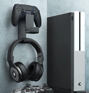 STOJAK NA PADY UCHWYT 2w1 PAD SŁUCHAWKI AKCESORIA PS4 PS5 XBOX KONTROLERY