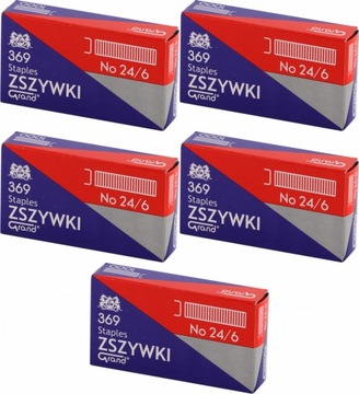Zszywki Grand 24/6 1000szt srebrny x5