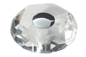 Gałka meblowa kryształowa kryształ chrom FI 60 mm - GKS001 AMIX