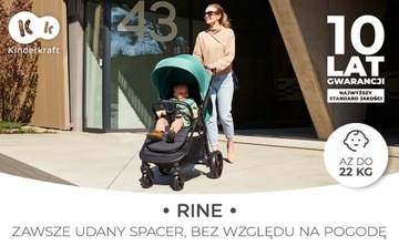 Wózek spacerowy spacerówka 22 kg, duży kosz, UPF50+ RINE Kinderkraft