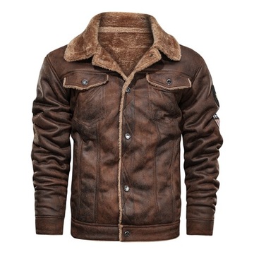 skórzana kurtka Autumn Winter Leather Jacket Men T