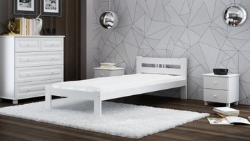 ЕСМ1 КРОВАТЬ 100x200 БЕЛАЯ + ПРУЖИННЫЙ КАРКАС