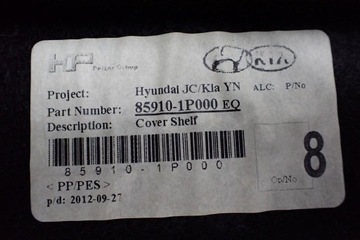 POLIČKA ZADNÍ KUFRU 85910-1P000 HYUNDAI IX20 13R