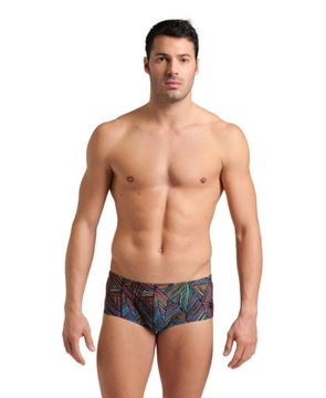 Szorty kąpielowe Arena OVERVIEW SWIM LOW WAIST SHORT BLACK MULTI 100