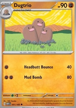 Pokemon TCG Fighting - Dugtrio (051)