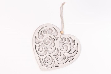 Декоративная подвеска Openwork Heart Decoration - белый