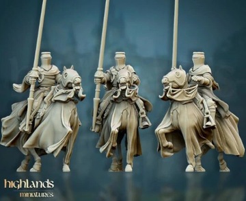 Highlands Miniatures Grail Knights Cavalry 2 модели+CMD (3 модели)