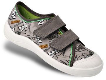 BEFADO 772x009 TENISÓWKI KAPCIE TRAMPKI CIAPCIE NA RZEPY SZARE (25-36) r.26