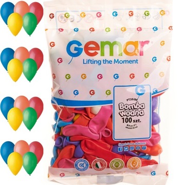 BOMBY WODNE balony urodzinowe małe pastelowe 100x