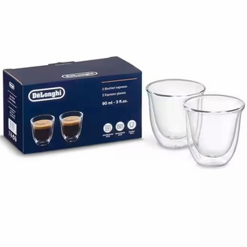 Szklanki termiczne Delonghi do kawy espresso i herbaty 2 x 90 ml
