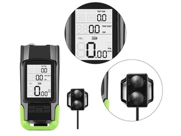 ВЕЛОСИПЕДНАЯ ЛАМПА ПЕРЕДНЯЯ ЗАДНЯЯ СЧЕТКА БЕСПРОВОДНОЙ СИГНАЛ АККУМУЛЯТОР USB 3в1