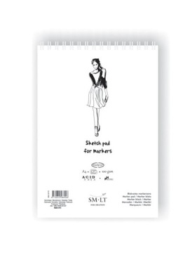 BLOK SMLT MARKER SKETCH PAD A4 100g 50 ark SPIRALA
