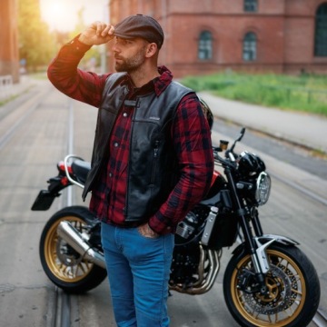 КОЖАНЫЙ МОТОЦИКЛОВЫЙ ЖИЛЕТ W-TEC TRABACHO, 4XL