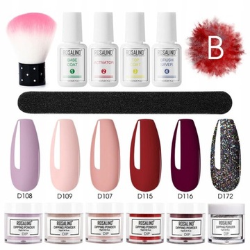 ROSALIND Zestaw do manicure tytanowego 6PC