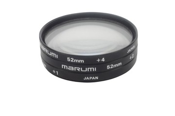 Zestaw soczewek firmy MARUMI +1 +2 +4 -gwint 52mm