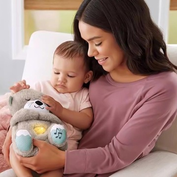 ИГРУШКА-ОБЪЯСКА, МАСКОТ ОТТ, МУЗЫКАЛЬНАЯ ШКАТУЛКА, УСПОКАИВАЮЩИЙ ЗВУК, ДЫХАНИЕ ОТТ