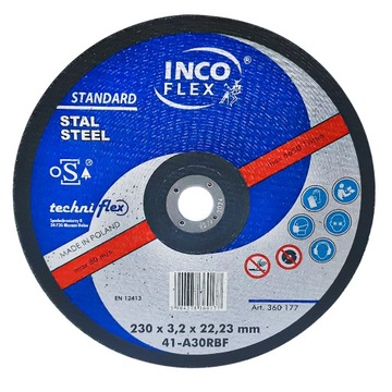 TARCZA 230x3.2x22 DO CIĘCIA METALU STALI INCOFLEX