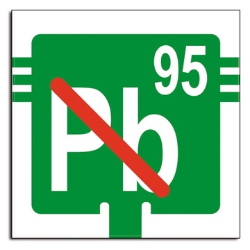 Paliwo bezołowiowe PB 95 folia naklejka 20x20 cpn