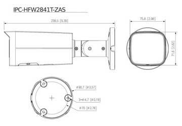 IP камера с микрофоном 8МП 60м Motozoom Dahua IPC-HFW2841T-ZAS-27135
