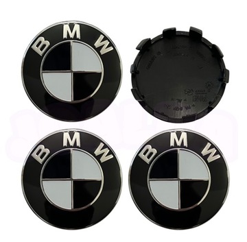 EMBLEMAT logo BMW kapsle ZAŚLEPKI DO FELG 56mm DEKLE 4szt. KOMPLET