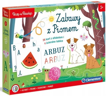 ZABAWY Z PISMEM NAUKA PISANIA ZABAWA CLEMENTONI