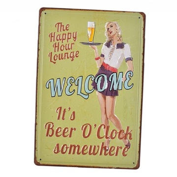 20x30cm blaszana metalowa tabliczka barowa pub