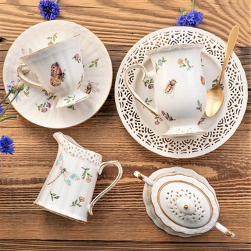 LEDA IVORY VILLA ITALIA фарфоровая сахарница