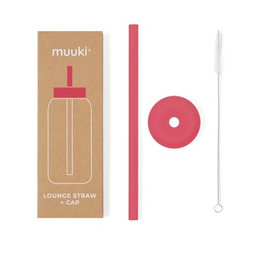 MUUKI słomka do butelek 720 ml Lounge Straw+ CAP WATERMELON HIHG