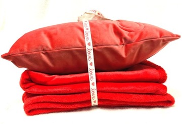 XXL Комплект ко Дню святого Валентина ПОДУШКА, БЕСПЛАТНОЕ ОДЕЯЛО, Свеча