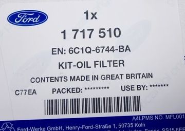 FILTR OLEJU CITROEN PEUGEOT FOCUS C-MAX 2.0 TDCI