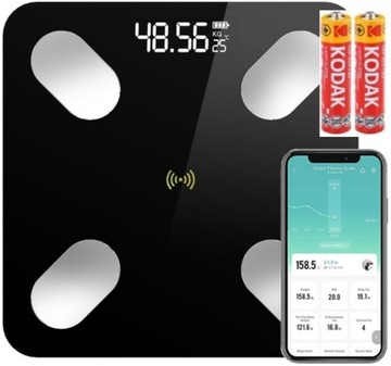 INTELIGENTNA WAGA ŁAZIENKOWA BLUETOOTH ANALITYCZNA