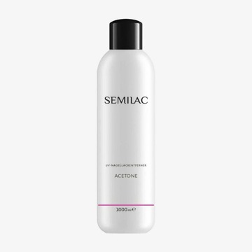 Semilac Cleaner i Aceton Zestaw Remover do Hybryd 3 x 1L + Waciki 500 szt