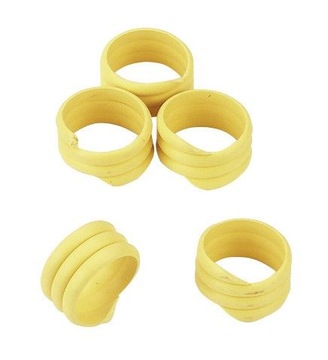 Opaska spiralna dla drobiu 16 mm żółta 20 szt