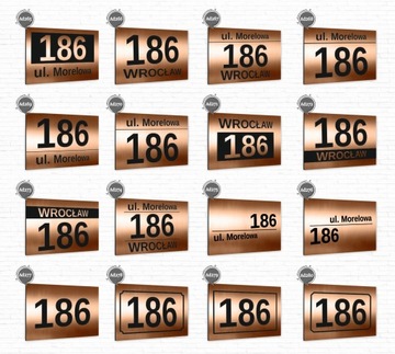 АЛЮМИНИЕВАЯ МЕДНАЯ АДРЕСНАЯ ТАБЛИЧКА 3D НОМЕР ДОМА