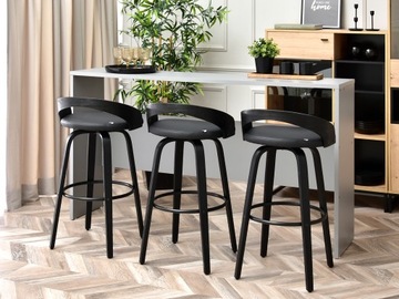 ПРОМЫШЛЕННЫЙ ДЕРЕВЯННЫЙ БАРНЫЙ СТУЛ 38 ЧЕРНЫЙ ESK