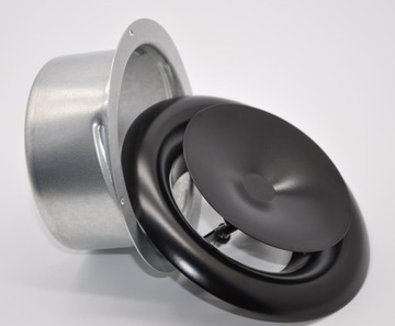 Черный круглый диффузор-анемостат fi150мм