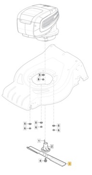 Оригинальный нож для газонокосилки Stiga Combi 48/748.