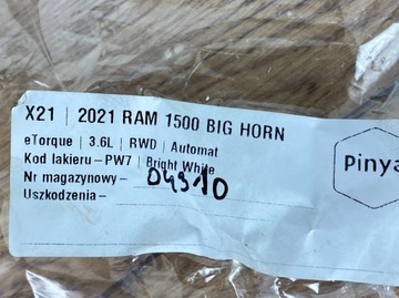 SENZOR TEPLOTY DODGE RAM 1500 2019+ USA