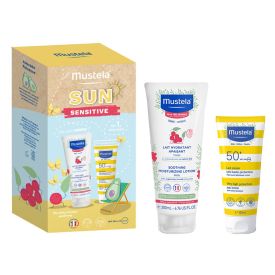 MUSTELA SUN SENSITIVE ZESTAW MLECZKO NAWILŻAJĄCE + MLECZKO PRZECIWSŁONECZNE