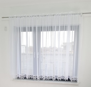 ГОТОВАЯ ШТОРА 400 x 140 СМ ПРЯМАЯ ШТОРА ВУАЛЬ