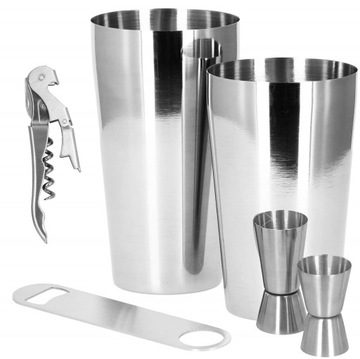 ZESTAW BARMAŃSKI 14el DO KOKTAJLI DRINKÓW MIARKA SHAKER 750ml PROFESJONALNY