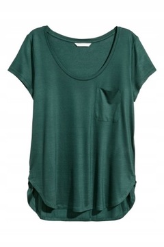 Bluzka KOSZULKA top SZMARAGDOWA H&M 36 S