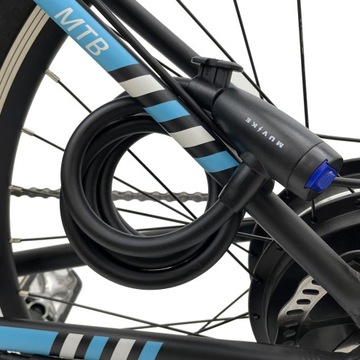 ВЕЛОСИПЕДНЫЙ ЗАМОК ТРОСОВОЙ ВЕЛОСИПЕДНЫЙ ЗАМОК С КЛЮЧОМ MUVIKE FLEX 1800/12K