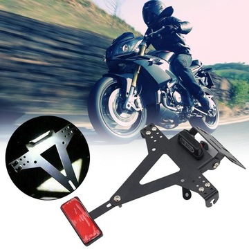 REGULOWANY UCHWYT TABLICY REJESTRACYJNEJ MOTOCYKLA