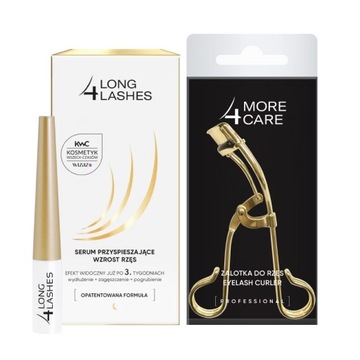 Zestaw Long4Lashes Serum przyspieszające wzrost rzęs i MORE4CARE Zalotka