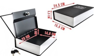 Металлический сейф-шкатулка, спрятанная в книге ключей